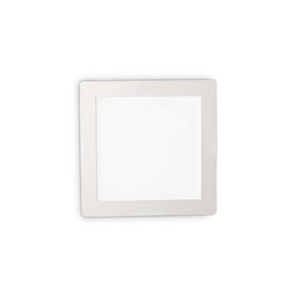 Lampa wpuszczana GROOVE FI1 20W SQUARE Ideal Lux  124001   ma kolor biały z alumiunim kwadrat
