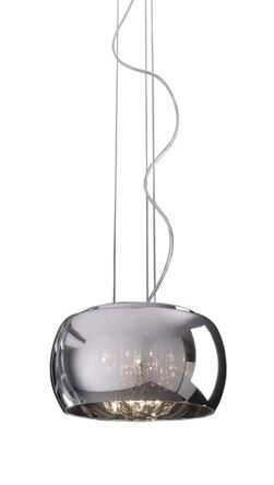 LAMPA WISZĄCA ZUMA LINE CRYSTAL PENDANT P0076-06X KRYSZTAŁKI NOWOCZESNA NASTROJOWA SZKLANY KLOSZ 