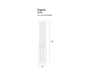 Lampa wisząca Organic P0206 Maxlight wykończenie w kolorze chromu podsufitka na kole nowoczesna - 2