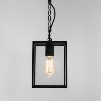 Lampa wisząca zewnętrzna Homefield Pendant- Astro 7207 1095010 przezroczysta szyba czarny metal na łańcuchu 