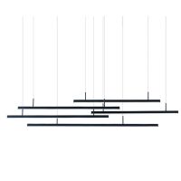Lampa wisząca MERLO AZ3184 nowoczesny styl kolor czarny aluminiowa 5x listwa świetlna