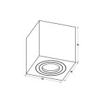 Lampa natynkowa QUARDIP SL ACGU10-160 ZUMAILNE  WYSOKA ODPORNOŚĆ (IP44)  BIAŁA KOSTKA  - 2