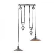 Lampa wisząca VICTORIA 2 źródła światła srebrna ENDON LIGHTING 69840 