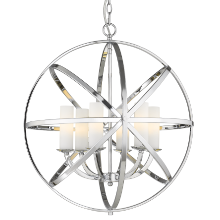 Lampa wisząca ORLANDO P06441CH COSMO light PIERŚCIENIE UŁOŻONE SYMETRYCZNIE DO SIEBIE  DESIGNERSKA  CHROM