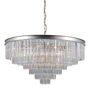 Lampa wisząca VERDES PND-44372-14A-SLVR-BRW Italux Pałacowa imponująca