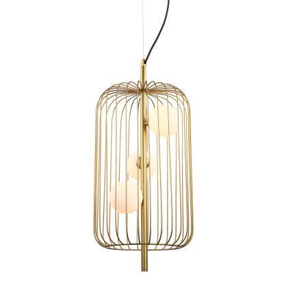 Lampa wisząca HAYDEN MDM-3934/3 GD Italux ZŁOTA OPRAWA 3 ŹRÓDŁA ŚWIATŁA NOWOCZESNA LOFTOWA