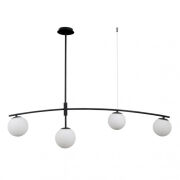 Lampa wisząca Senai PND-31322-4A-SB Italux Asymetryczna czarno-biała