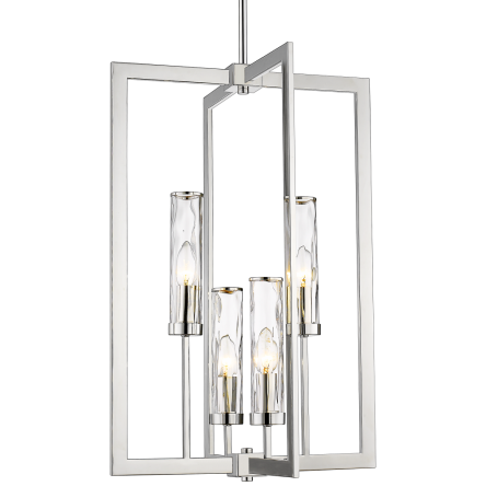 Lampa wisząca Oxford - P04052NI COSMO Light szkło imitujące FALE wykonana w stylu nowojorskim połączonym z klasycznym  