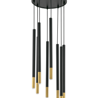 Lampa wisząca SOPEL DUE 33239 SIGMA czarno/złota 8x G9