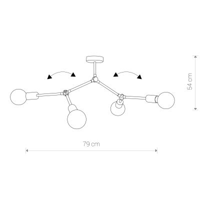 Lampa wisząca TWIG czarna 4x Nowodvorski 9140 