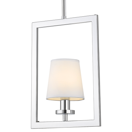 Lampa wisząca LONDON P01007WH cosmo light W nowojorskim stylu abażur w ramce