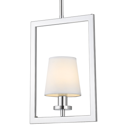 Lampa wisząca LONDON P01007WH cosmo light W nowojorskim stylu abażur w ramce