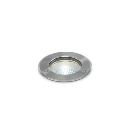 Oprawa najazdowa Park PT1 SMALL Ideal Lux  032832   zewnętrzną obudowę wykonaną z PVC a korpus z aluminium IP65 okrągła kolor nikiel