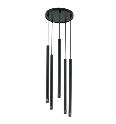 Lampa wisząca SOPEL LASER 33228 SIGMA nowoczesna 5x G9 czarna
