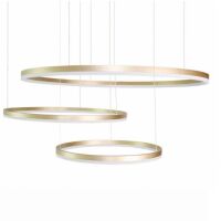 Lampa wisząca HALO 100+80+60 Azzardo AZ4708 okręgi LED nowoczesna złota
