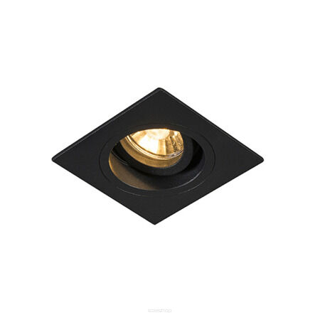 LAMPA SUFITOWA WPUSZCZANA  ZUMA LINE CHUCK DL SQUARE BK Z ALUMINIUM MA KOLOR CZARNY GU10