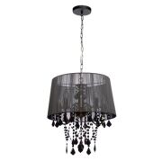 Lampa wisząca Mona 3 LP-5005/3P czarna Light prestige nowoczesna abażur z tasiemki
