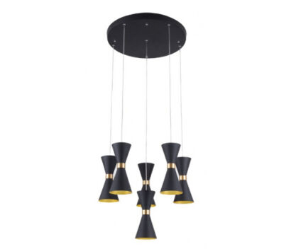 Lampa wisząca Cornet P0331 MAXlight czarna oprawa nowoczesna klepsydra