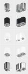 Lampa BROSS 1 ALUMINIUM/CZARNY AZzardo  AZ0779 tuba  - 2