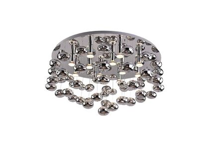 Lampa wisząca Luvia AZzardo AZ2542 wykonana jest z metalu i szkła w kolorze chromu podstawa ma kształt okrągły