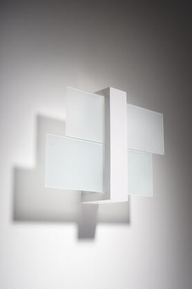 Lampa ścienna Designerski Kinkiet FENIKS 1 SOLLUX LIGHTING w kolorze białym SL.0079 nowoczesny 