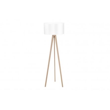 Lampa podłogowa nowoczesna TRIPOD WOOD AZzardo AZ3013 drewniana podstawa 3 kolory abażura do wyboru 　