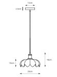 Lampa wisząca Kurage 1L E27 108857 Markslojd antyczny mosiądz/biała Ø26cm - 2