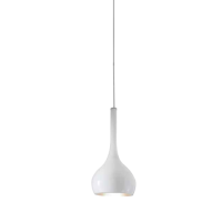 Lampa wisząca Soul 1 White AZzardo AZ0272 z metalu i szkła o białym wykończeniu 