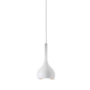 Lampa wisząca Soul 1 White AZzardo AZ0272 z metalu i szkła o białym wykończeniu 