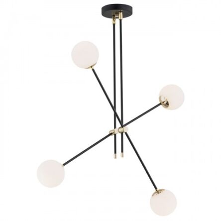Lampa sufitowa ABSTRACT 1696 ARGON CZARNA BIAŁE KULE