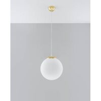 Lampa wisząca UGO 30 SL.0716 SOLLUX LIGHTING 30 cm biało-złota