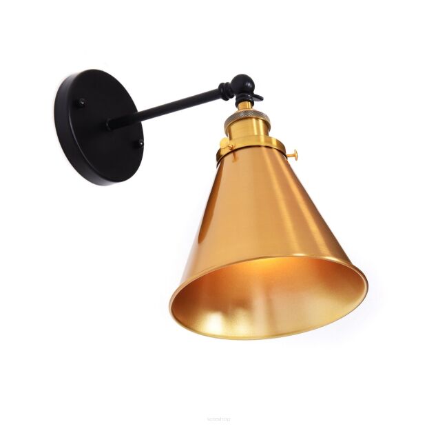 Kinkiet GORI LDW BN07-1 (BK+MD) Lumina Deco VINTAGE mosiężny 