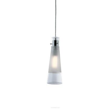Lampa wisząca Kuky Clear SP1  Ideal Lux 023021  chromowana metalowa oprawa Klosz jest z matowego piaskowanego szkła