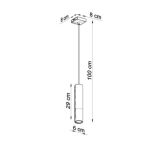 Lampa wisząca LOOPEZ SL.0946 Sollux tuba GU10 czarna miedź - 2