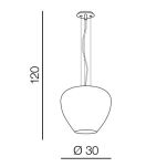 Lampa wisząca Baloro AZ3180 nowoczesna minimalistyczna szklany złoty klosz - 3