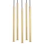 Lampa wisząca SICILIA 2109 Argon 5 tub LED złota mosiądz - 4