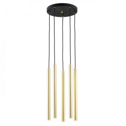 Lampa wisząca SICILIA 2109 Argon 5 tub LED złota mosiądz
