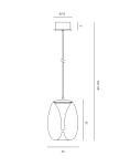 Lampa wisząca PAMELA 27 Bursztynowa AZ6185 Azzardo - 2