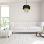 Lampa wisząca ALMERIA BLACK/GOLD MILAGRO MLP6441 - 3