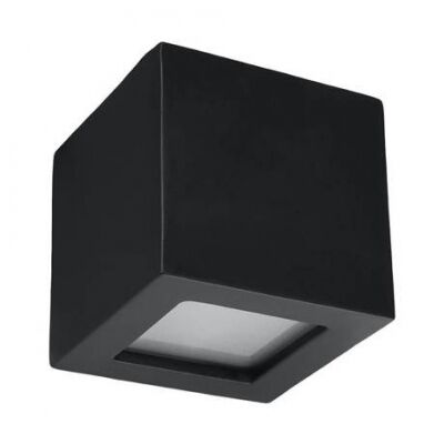 Kinkiet LEO SL.0872 SOLLUX LIGHTING czarna ceramiczna kostka