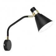 Kinkiet lampa ścienna Biagio MB-H16079BM-1 CZARNA  Italux skandynawski styl