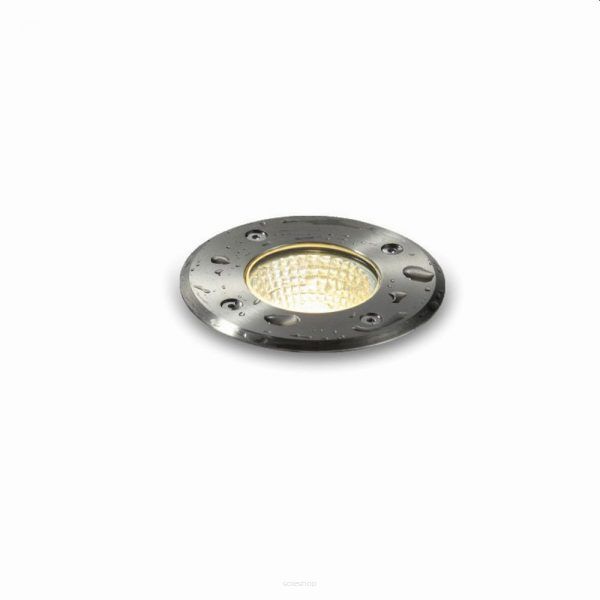 Lampa zewnętrzna/ łazienkowa GRUND 028 L ELKIM Nowoczesna niewielka ze stali nierdzewnej IP67 LED 5W 2 barwy światła idealna do ogródka, na taras czy łazienki 