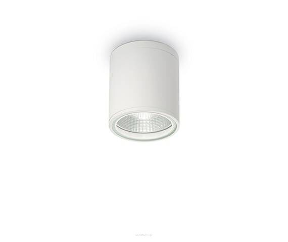 Plafon GUN PL1 BIAŁY Ideal Lux 122663  tuba techniczna aluminiowy korpus w kolorze białym IP44