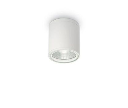 Plafon GUN PL1 BIAŁY Ideal Lux 122663  tuba techniczna aluminiowy korpus w kolorze białym IP44