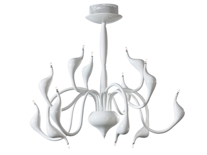 Lampa wisząca Snake white AZzardo AZ0045  kształtem przypomina węże ma kolor biały