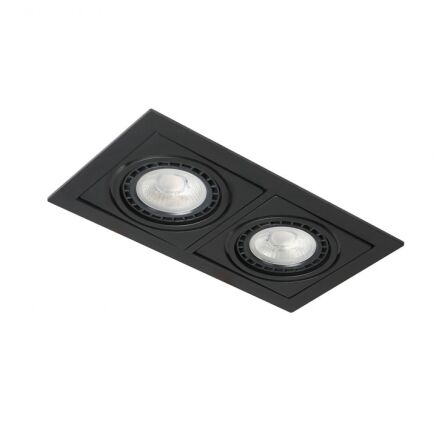 Lampa sufitowa wpustowa VERDI 2 AZ3529  AZzardo 2 źródła światła czarna nowoczesna