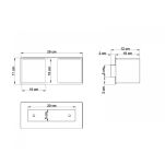 Kinkiet QUAD Sollux dwa czarne kwadraty, dwa źródła światła SL.0657 - 5