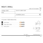 Kinkiet zewnętrzny ROLF WALL IP44 AZ4475 Azzardo ruchomy czarny GU10 - 3