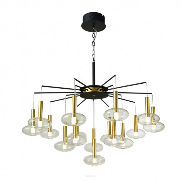 Lampa wisząca HASSELT PND-42773-16 Italux Oryginalna złoto - czarna LED