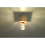 PLAFON ABEL LAMPA SUFITOWA NATURALNE DREWNO KOSTKA  MINIMALISTYCZNA W STYLU SKANDYNAWSKIM SL.0675 SOLLUX - 2